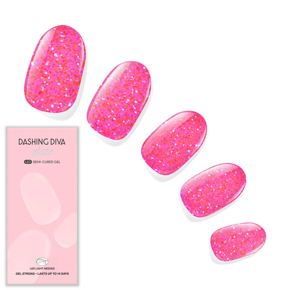 Dashing Diva packaging front showing 32-strip kit for easy travel