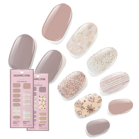 Dashing Diva front packaging showing two gloss gel-strip sets and branding benefits