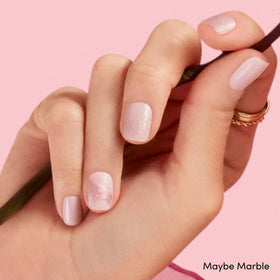 Dashing Diva Maybe Marble accent detail demonstrating natural-looking pattern benefit
