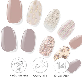 Dashing Diva scale comparison with several strip sizes fitting different nail widths