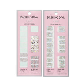 dashing diva hand holding strips for scale showing true size and easy selection benefit