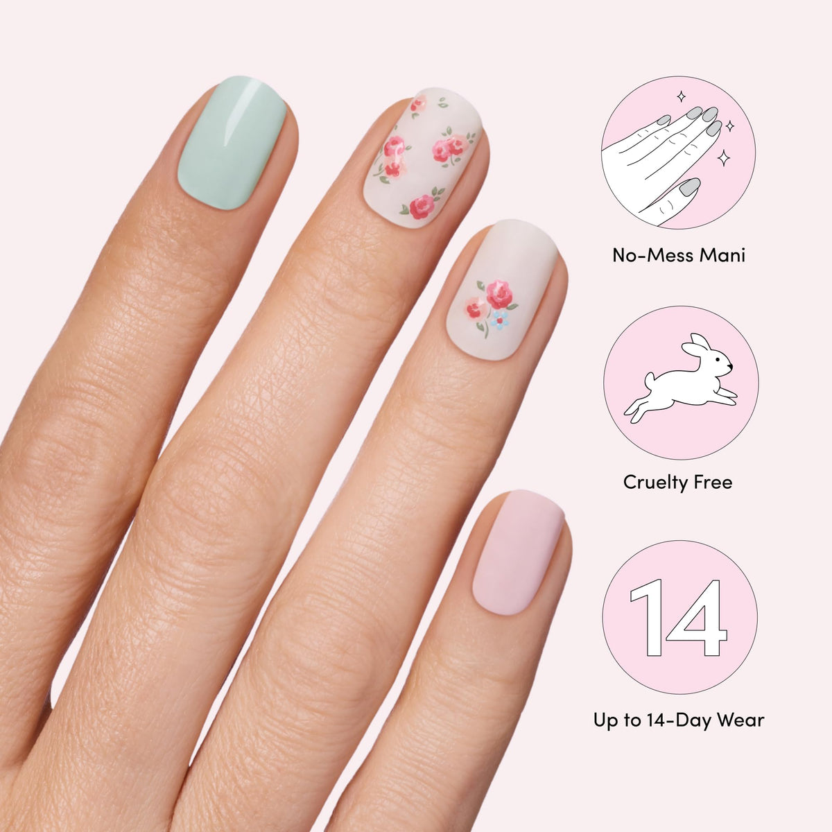 Dashing Diva size comparison on fingertip showing accurate fit and convenience