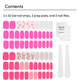 Dashing Diva two sets laid out overhead showing included strips and tools