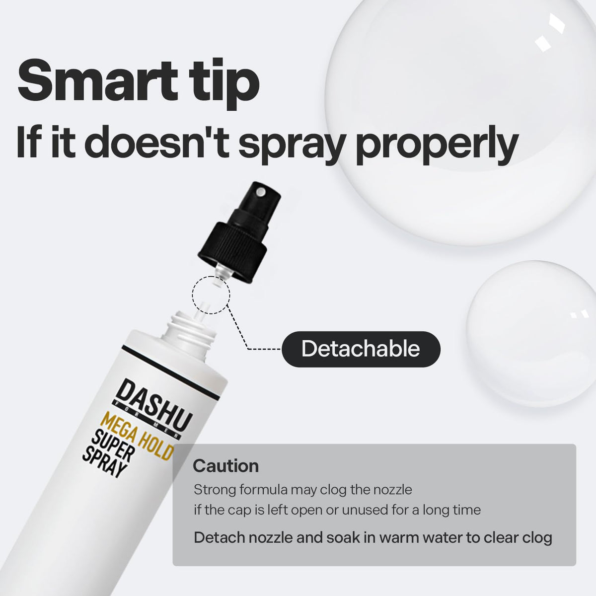 DASHU stylist spraying model showing professional-level hold benefit