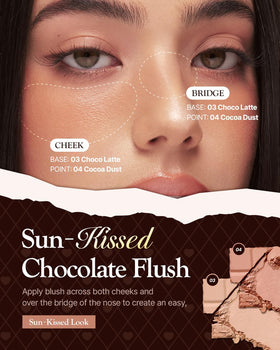 dasique powder on a brush demonstrating easy pick-up and even application
