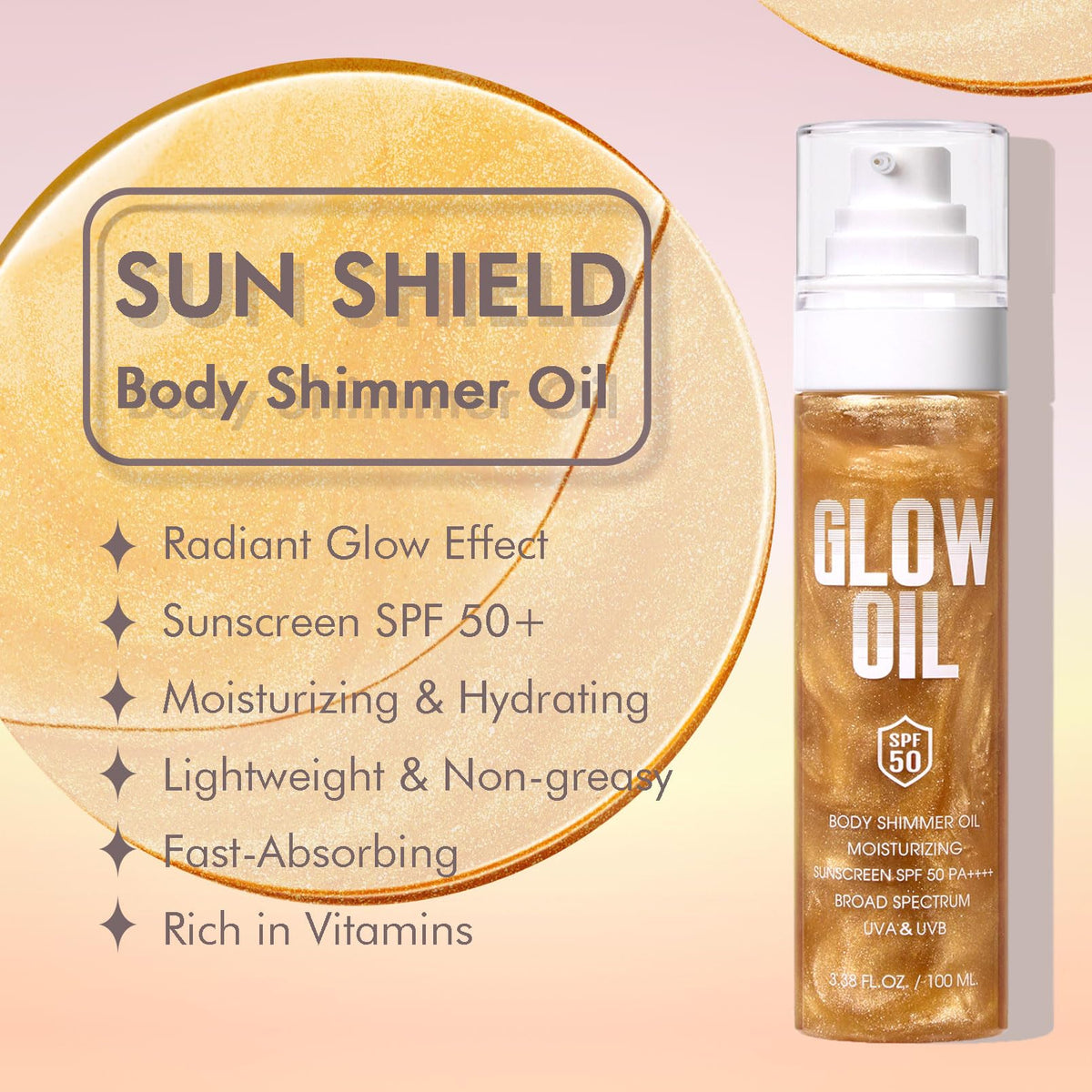 DATANSUN bottle cap and label detail emphasizing SPF 50 and ingredient clarity