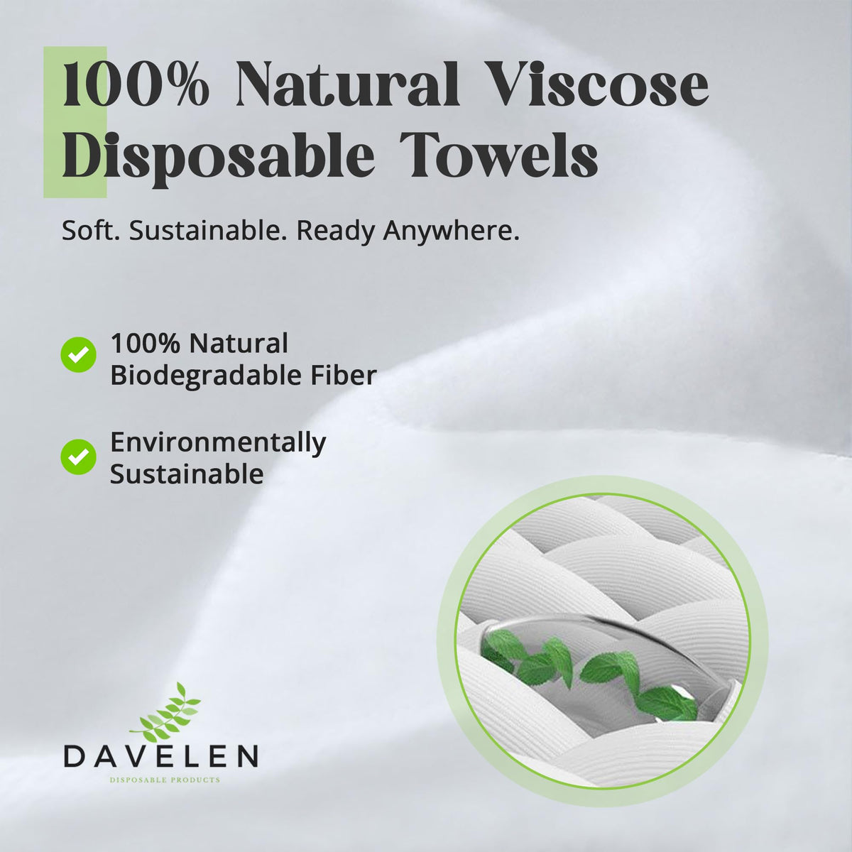 DAVELEN close-up of towel texture highlighting soft fibers and absorbency