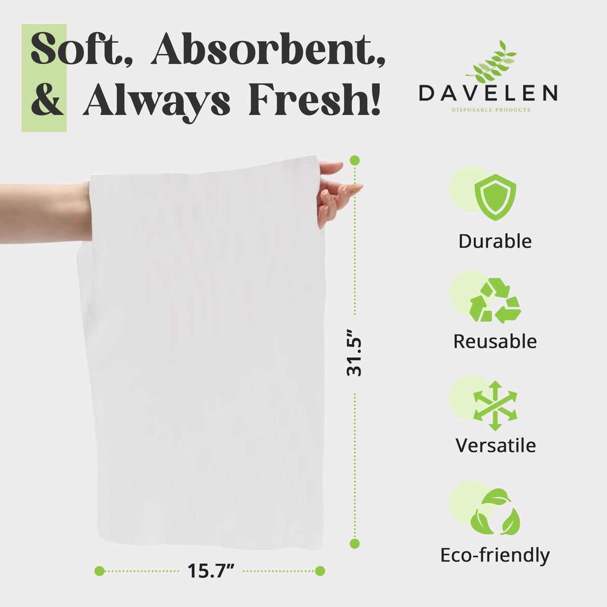 DAVELEN towel draped over salon chair demonstrating hygienic client comfort
