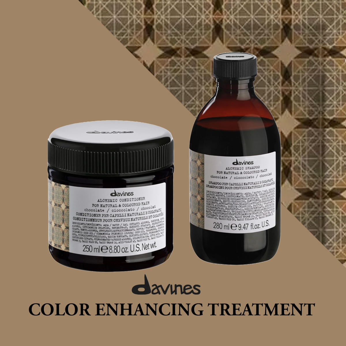 Davines creamy texture close-up of Alchemic Chocolate for easy application