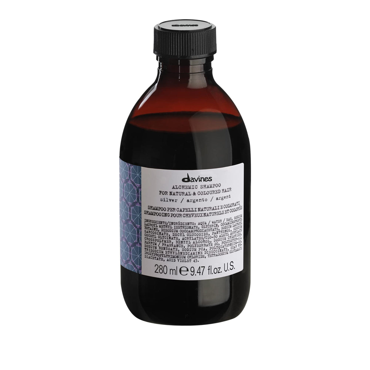 Davines Alchemic bottle front view shows packaging and salon-grade benefits