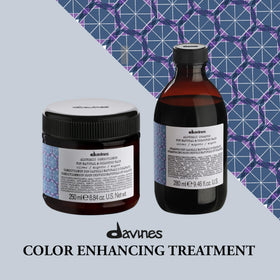 Davines purple-tinged foam texture demonstrates toning pigment action
