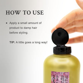 Davines applied to curly hair demonstrating curl separation and reduced frizz benefit