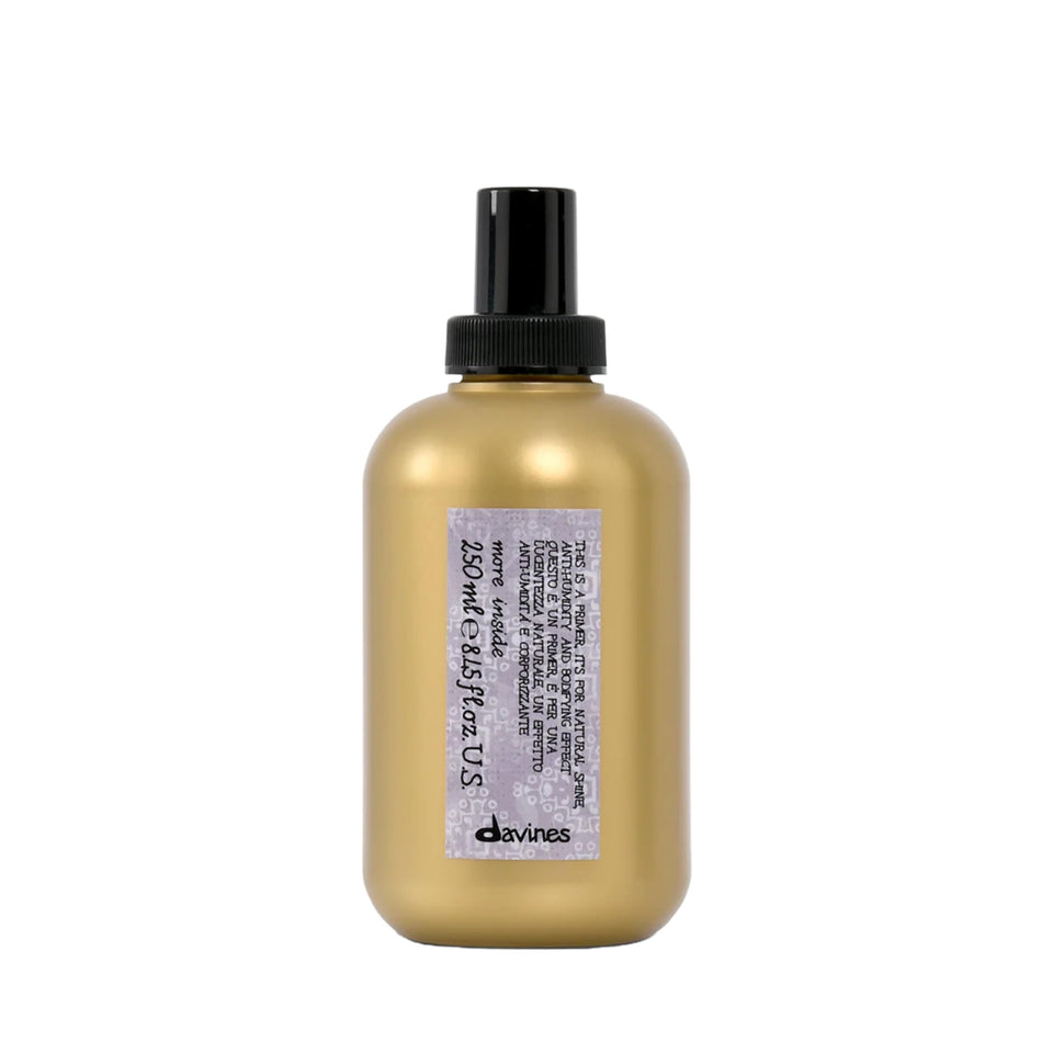 Davines bottle front view showing label and size, highlights professional styling benefit