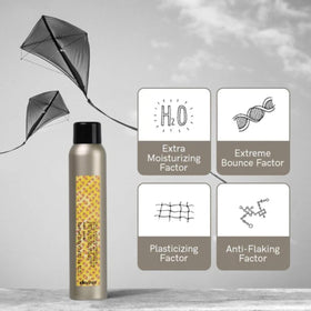 Davines bottle next to ruler showing size and 6.76 fl oz capacity benefit