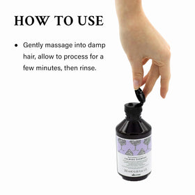 Blueberries and botanicals with Davines calming shampoo ingredient focus