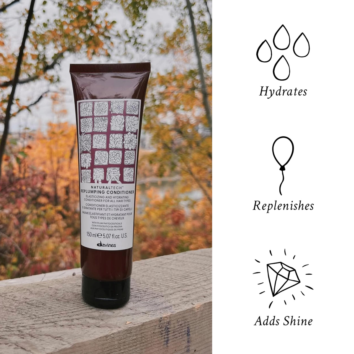 Davines conditioner being applied to wet hair to detangle and protect