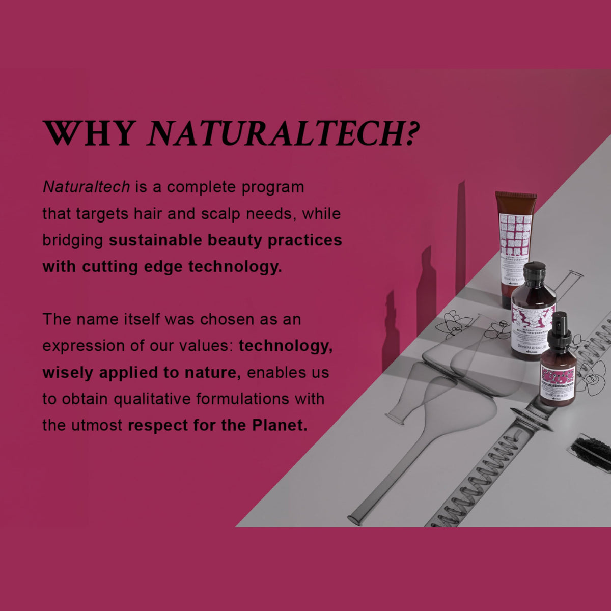 Davines dispenser releasing conditioner to show easy application and control