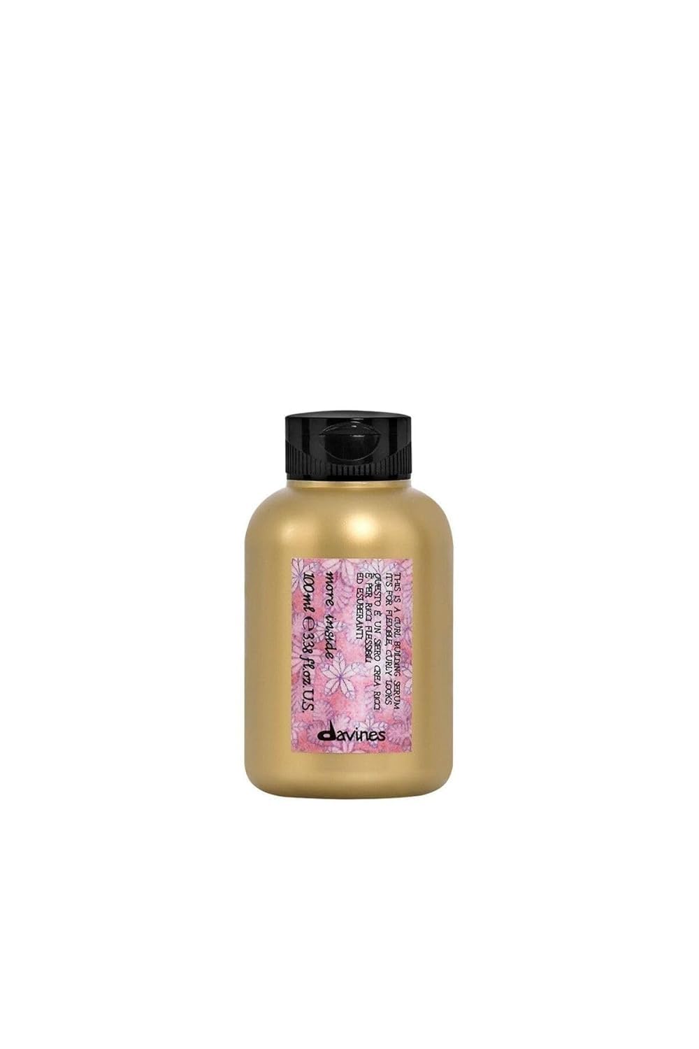 Davines bottle front packaging showing compact travel-size and branding benefit