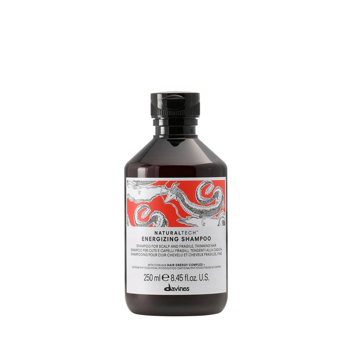 Davines front packaging showing product and brand benefit