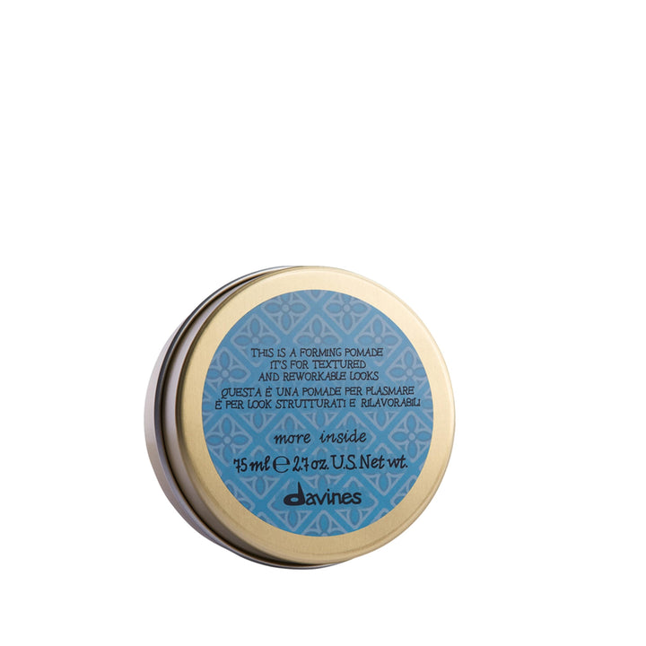 Davines jar front view showing label and compact travel size benefit