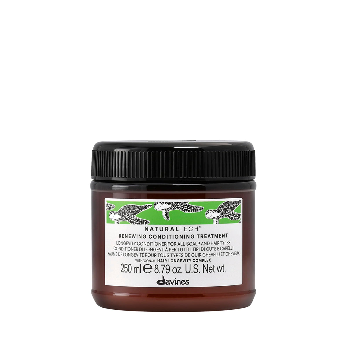 Davines front packaging showing Naturaltech Renewing Conditioning benefits