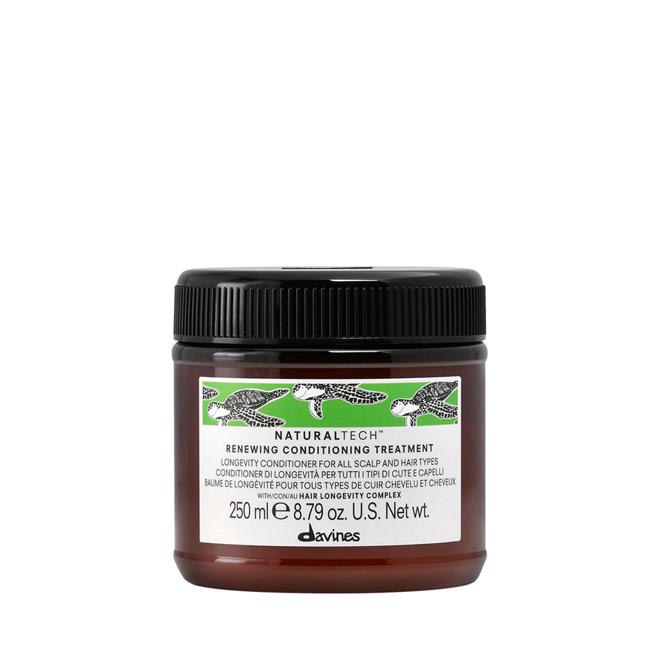 Davines front packaging showing Naturaltech Renewing Conditioning benefits
