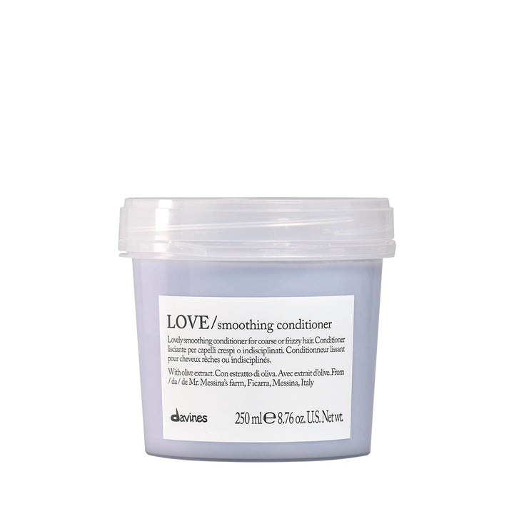 Davines front packaging showing bottle and label benefits