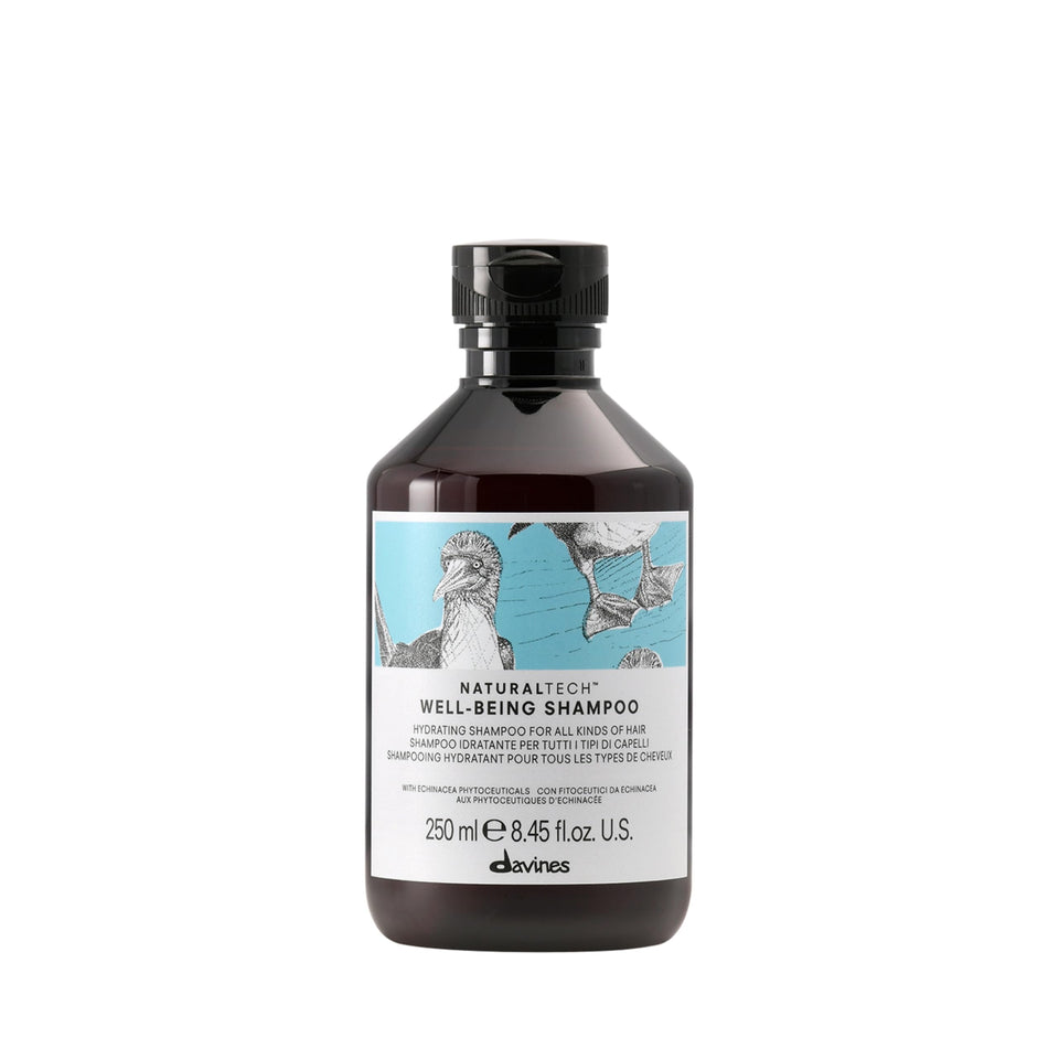 Davines front packaging showing bottle and brand, conveying salon-quality cleansing