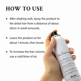 Davines texture on roots showing rice-starch lift for added volume