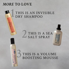Davines hairspray size and scale with hand showing 12 fl oz capacity benefit