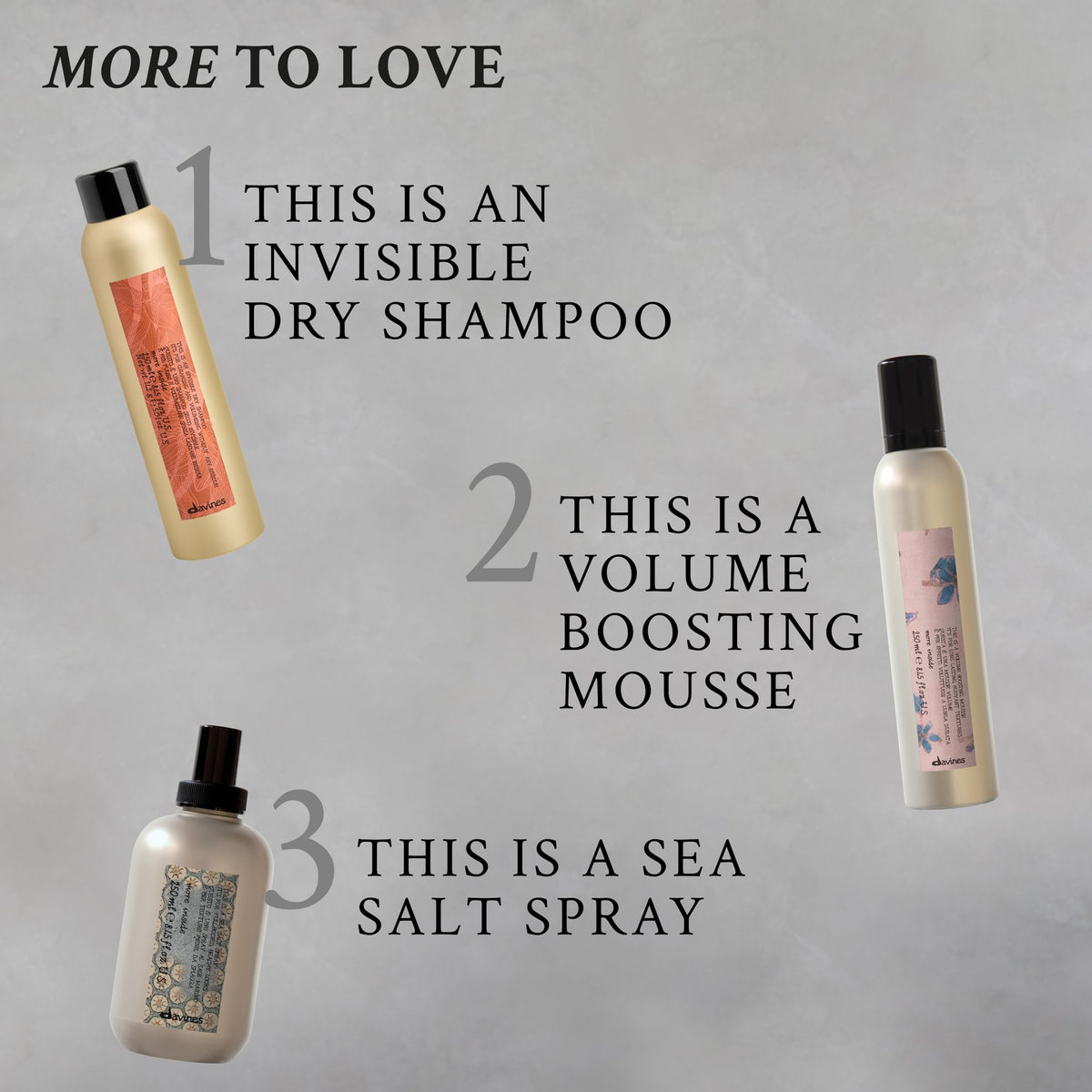 Davines ingredient panel label highlighting transparency and formulation benefit