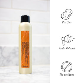 Davines before and after roots comparison with improved volume