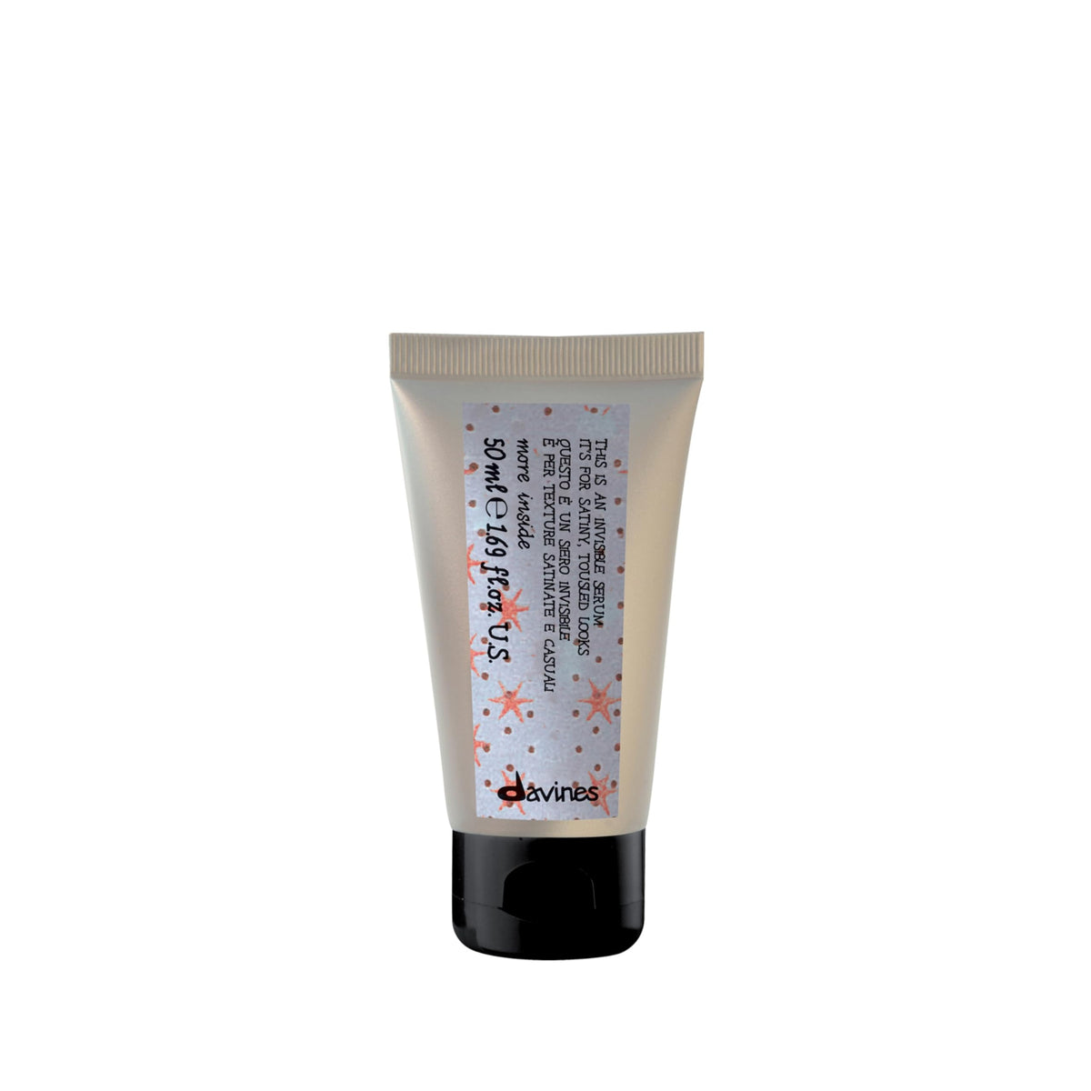 Davines front bottle showing travel-size serum and polished packaging benefit portability
