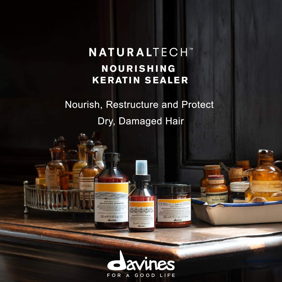 Davines pump nozzle detail for precise application and no waste