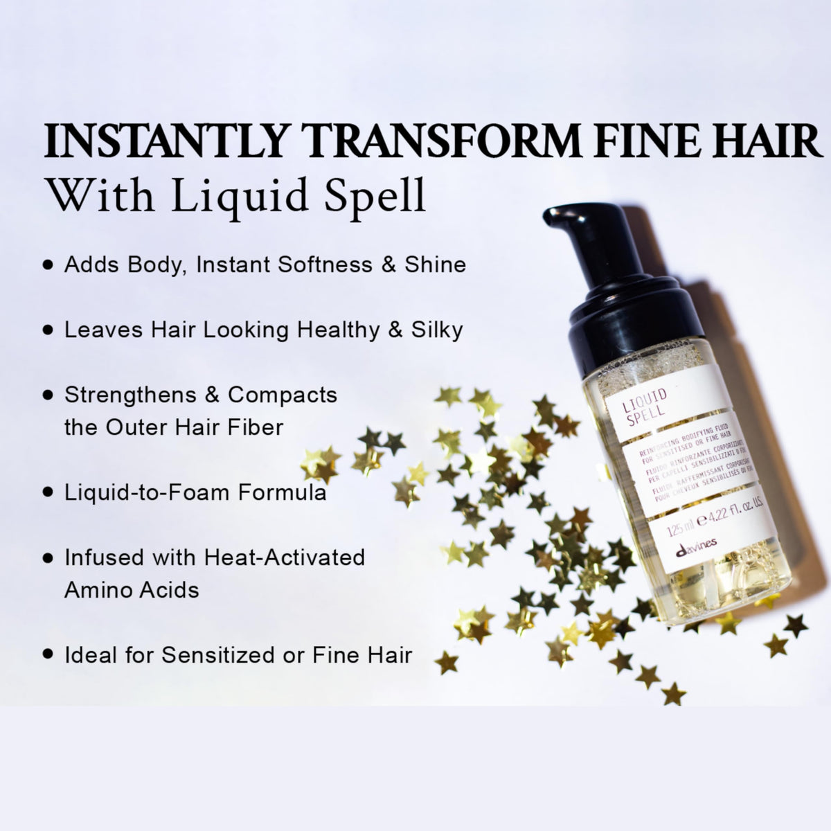Davines applying product to mid-lengths for improved body and shine