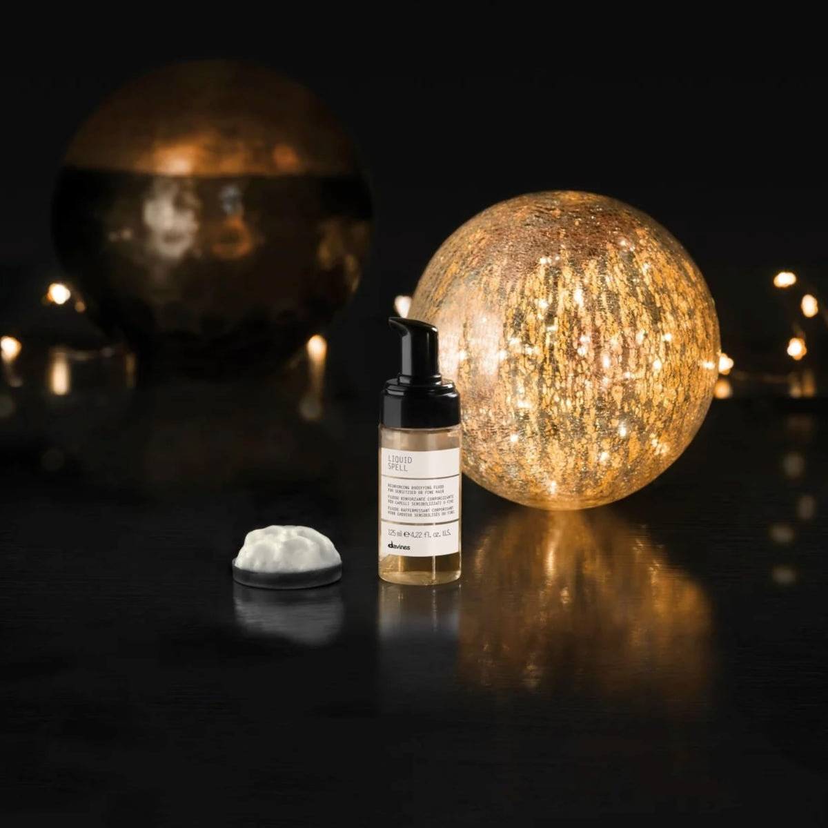 Davines root application demonstrating lift and weightless volume benefits