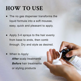 Davines texture on hand showing foam consistency for easy application
