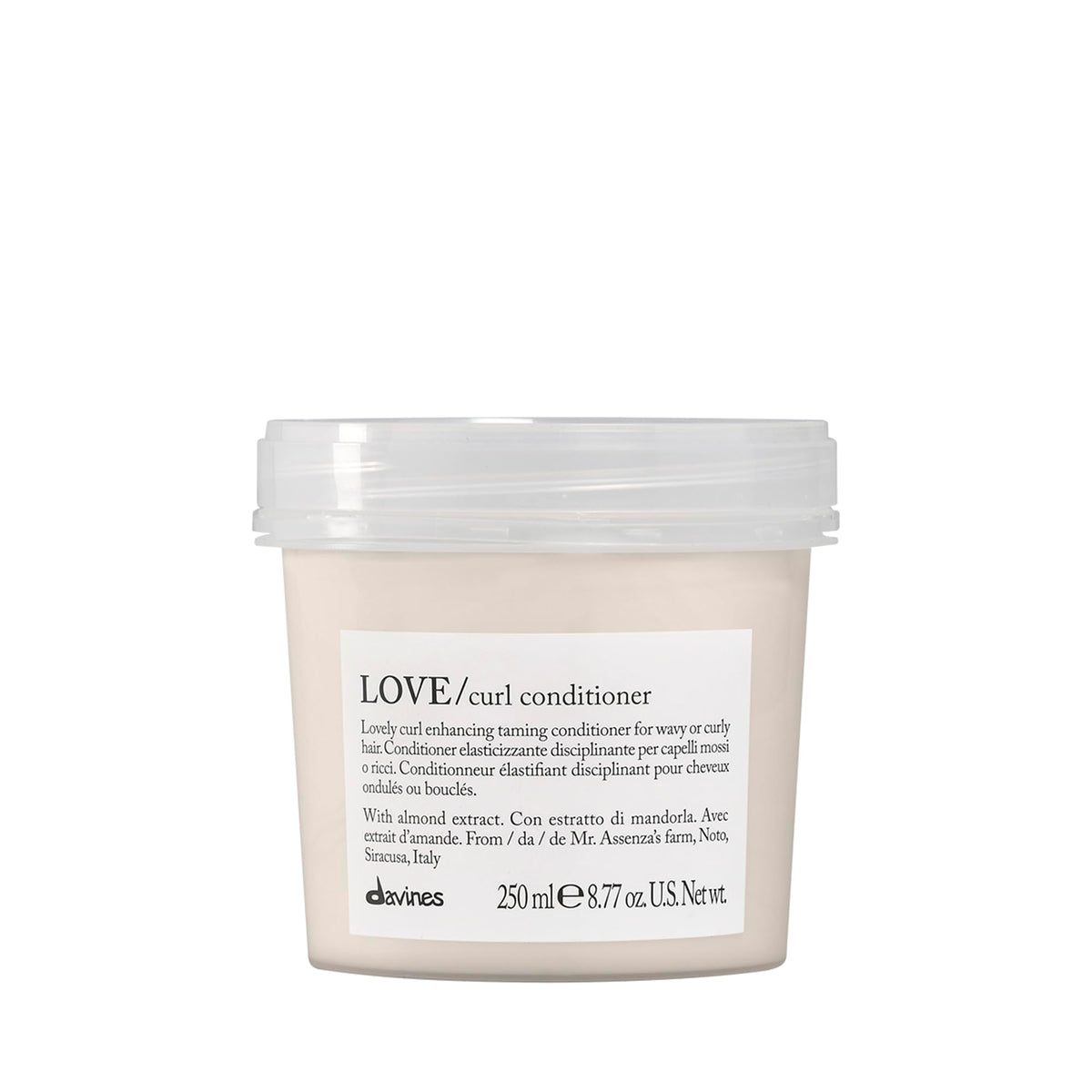 Davines LOVE Curl Conditioner front packaging showing brand and volume benefit
