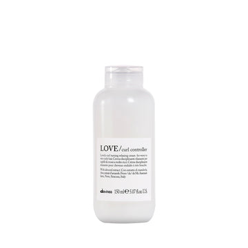 Davines bottle front view showing LOVE Curl Controller and benefits
