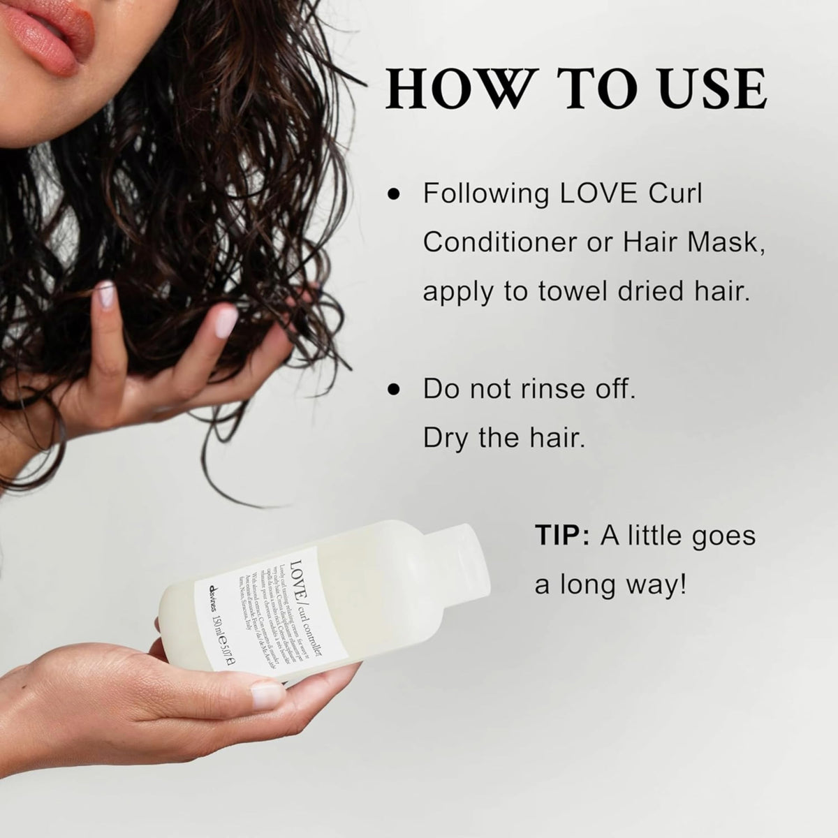 Close-up texture of Davines cream demonstrating smooth application and control