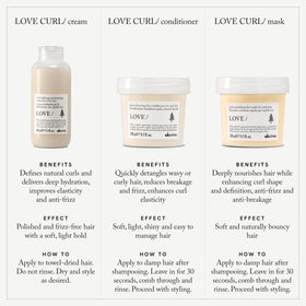 Davines LOVE CURL cream texture close-up highlighting smooth hydration