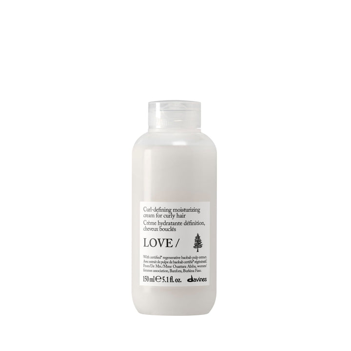 Davines LOVE CURL front packaging shows jar and clear product benefits