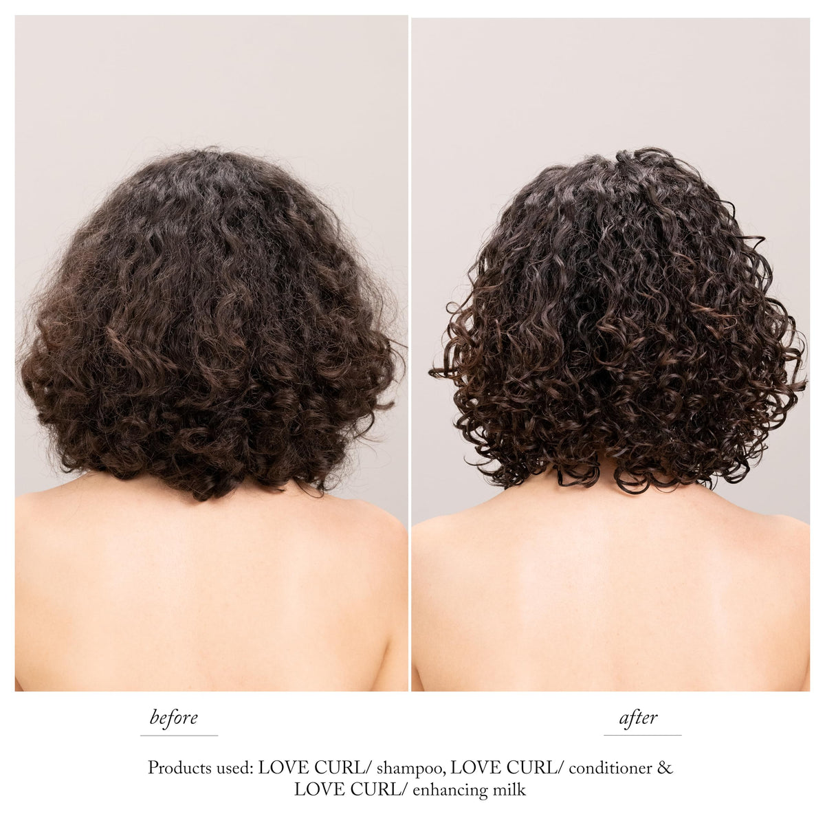 Davines LOVE CURL/ back label with ingredients and usage benefits visible