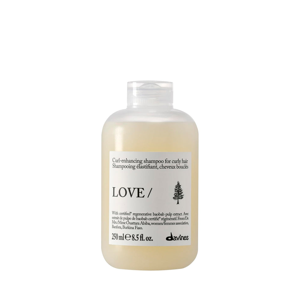 Davines LOVE CURL/ front bottle showing clean design and curl-friendly packaging