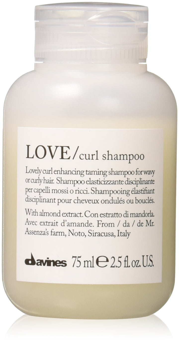 Davines LOVE Curl front bottle showing brand and travel-size benefit