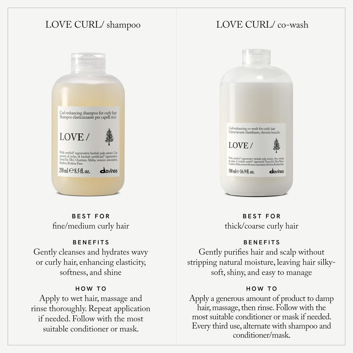 Davines LOVE CURL/ creamy foam texture demonstrating gentle lather