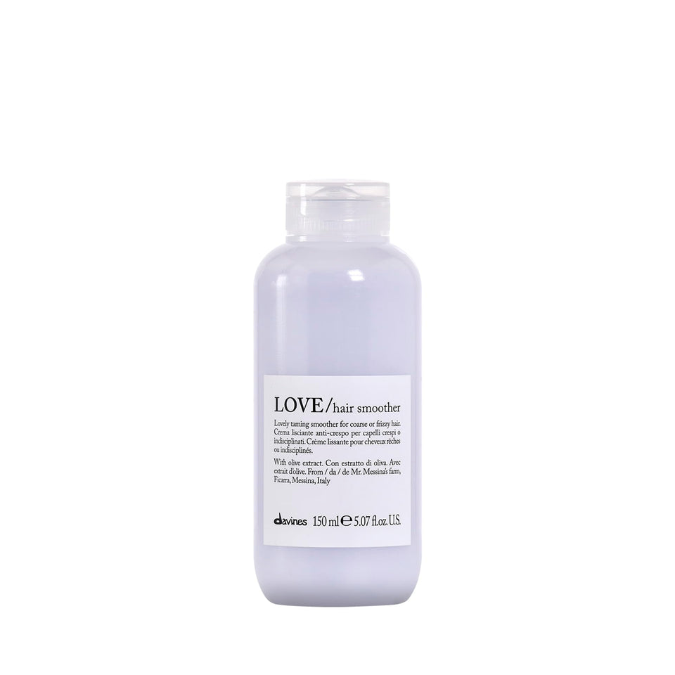 Davines LOVE front packaging showing bottle and brand, communicates quality and sustainability