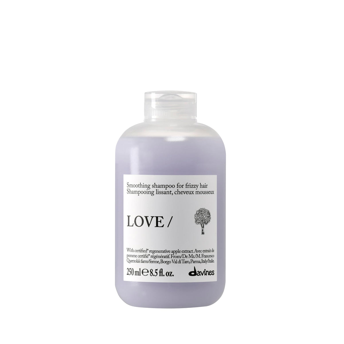 Davines bottle front view showing brand and smoothing benefits