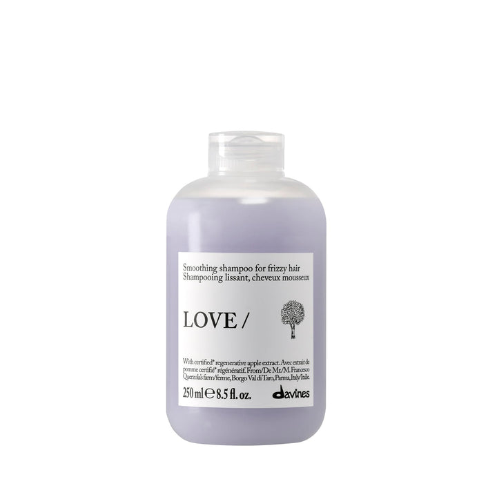 Davines bottle front view showing brand and smoothing benefits