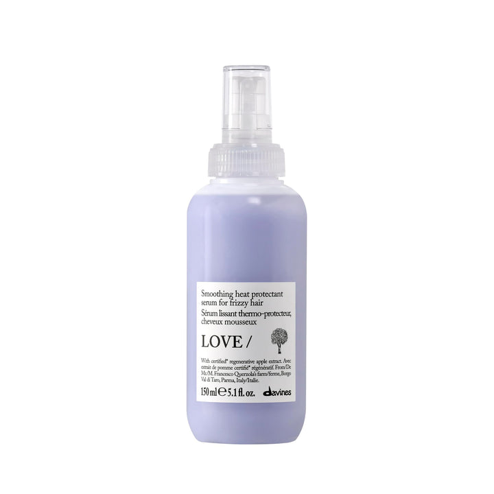Davines serum front packaging showing product and sleek finish benefit